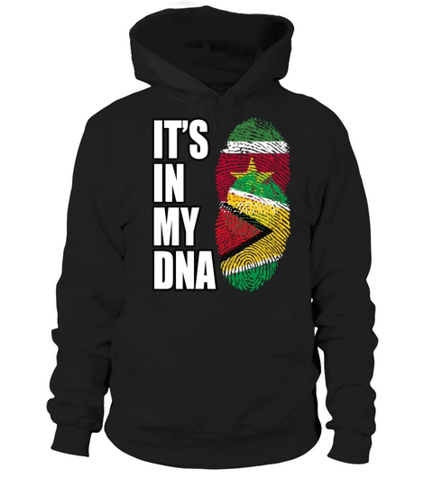 Surinamese And Guyanese Vintage Heritage DNA Flag Hoodie Unisex