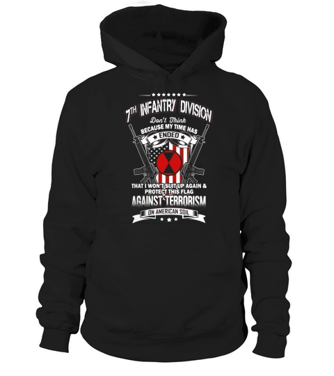 Vintage T-Shirt 7th Infantry Division Veteran Hoodie Unisex