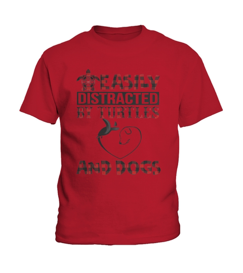 Easily distracted by turtles and dogs Kids T-Shirt