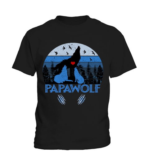 Funny Papawolf Wolf Vintage 2020 Kids T-Shirt