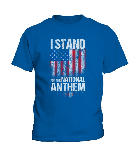 I Stand for the National Anthem Tshirt USA Flag Kids T-Shirt