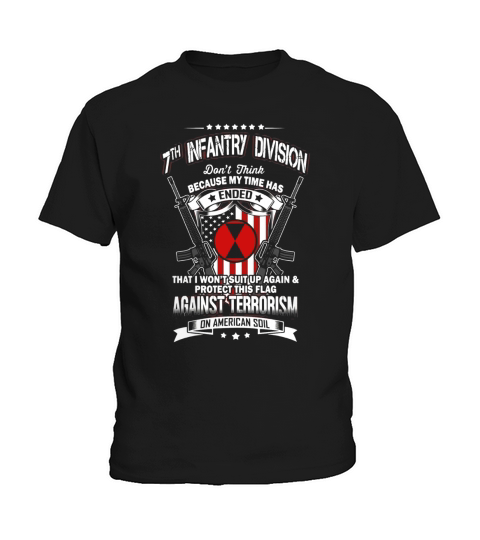Vintage T-Shirt 7th Infantry Division Veteran Kids T-Shirt