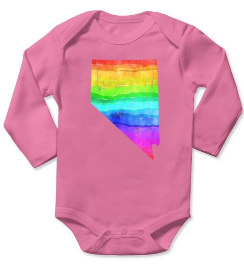 America State Of Nevada Gay Pride LGBT Pride Long Sleeve Baby One-Piece