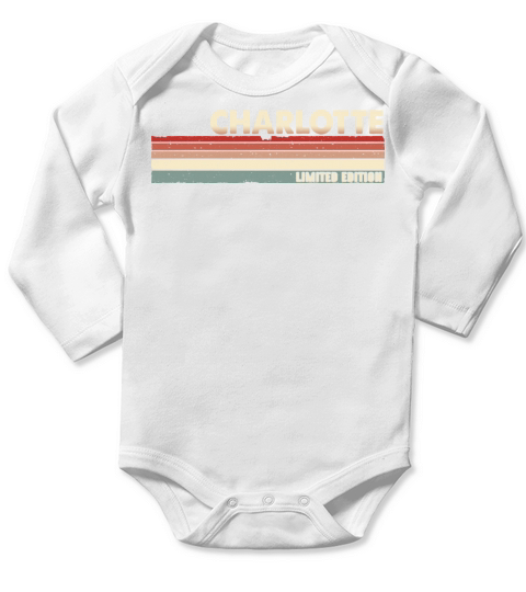 Charlotte - Funny Retro Vintage Name 80s 90s Long Sleeve Baby One-Piece