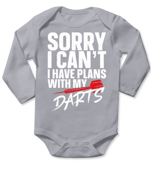 Darts Vintage Sorry I CanT I Have Long Sleeve Baby One-Piece