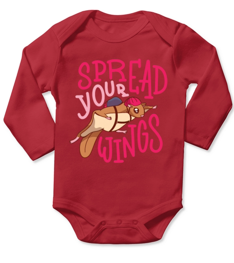 FLYING SQUIRREL QUOTE Long Sleeve Baby One-Piece