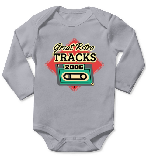 Great Retro Tracks 2006 Cassette Vintage Birthday Long Sleeve Baby One-Piece