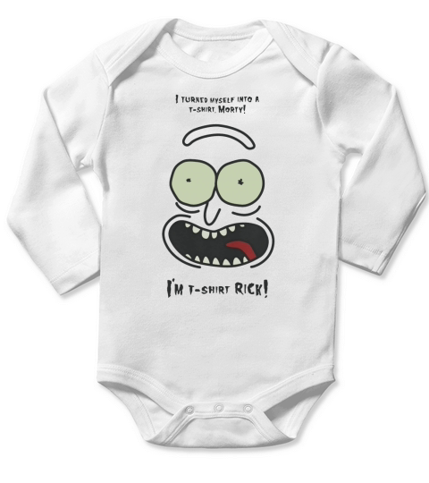 I turned myself into a tshirt morty im tshirt rick shirt Long Sleeve Baby One-Piece