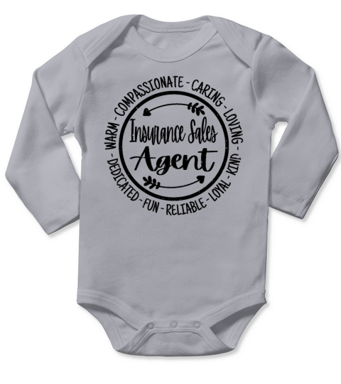 Insurance Sales Agent Vintage Gift Long Sleeve Baby One-Piece