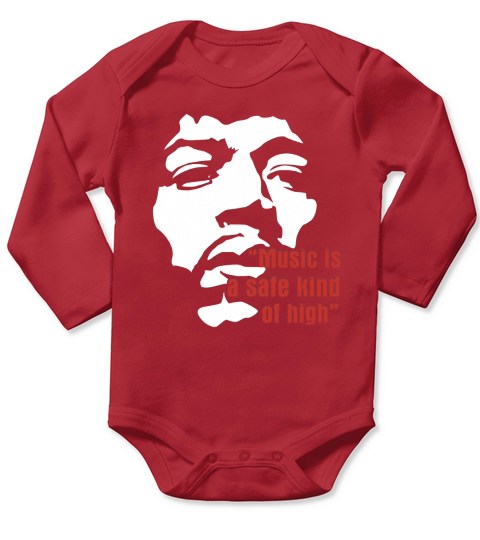 Jimi Hendrix Long Sleeve Baby One-Piece