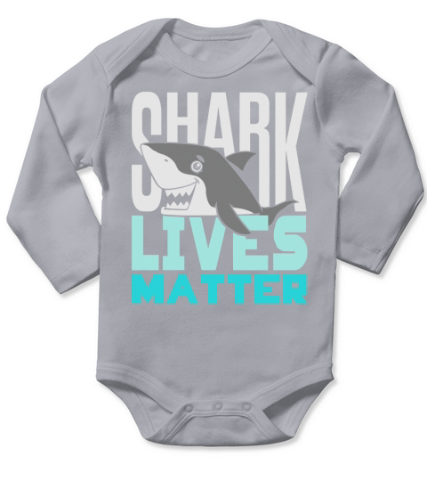 Shark Lives Matter T-Shirt Long Sleeve Baby One-Piece