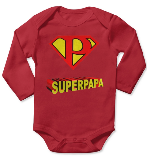 Super Papa, Superpapa, Fathers Day T-Shirt Long Sleeve Baby One-Piece