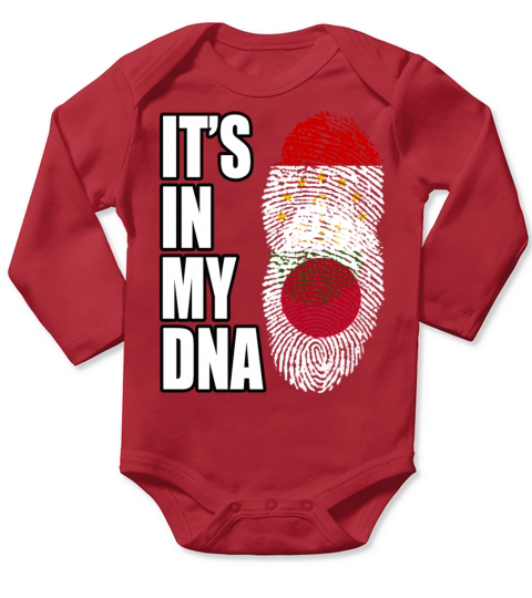 Tajikistani And Japanese Vintage Heritage DNA Flag Long Sleeve Baby One-Piece