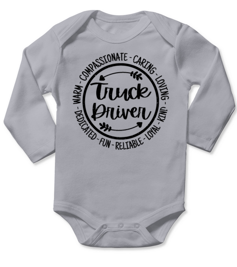 Truck Driver Vintage Gift Long Sleeve Baby One-Piece