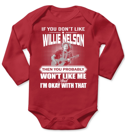 Willie Nelson Long Sleeve Baby One-Piece