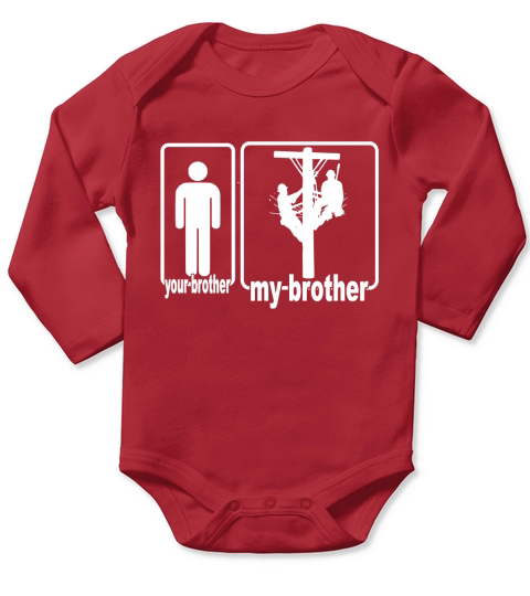 Your Brother My LINEMAN Gifts Long Sleeve Baby One-Piece