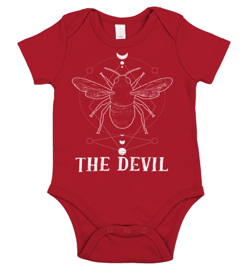 Bee Tarot Card Occult Club Devil Gothic Short Sleeve Baby One-Piece