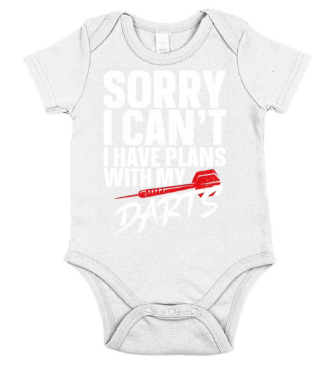 Darts Vintage Sorry I CanT I Have Short Sleeve Baby One-Piece
