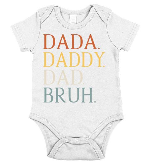 Fathers Day Outfit Dada Daddy Dad Bruh Vintage Short Sleeve Baby One-Piece