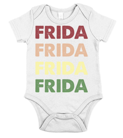 Frida Shirt - Funny Personalized Name Frida Short Sleeve Baby One-Piece