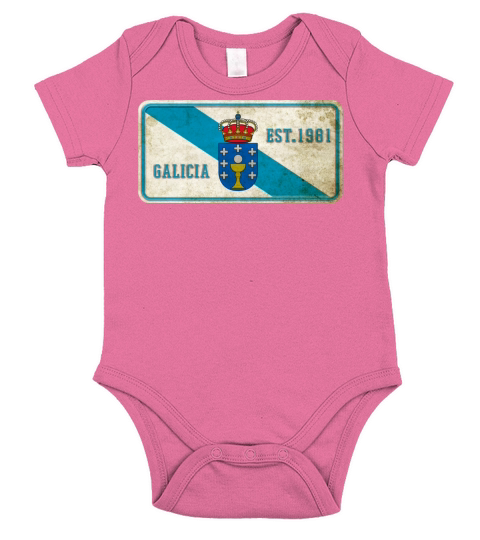 Galicia Vintage Sign Short Sleeve Baby One-Piece