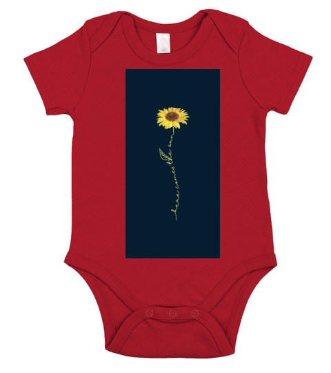 Here Comes The Sunflower Floral Lovers - iPhone 7 Plus Case Short Sleeve Baby One-Piece