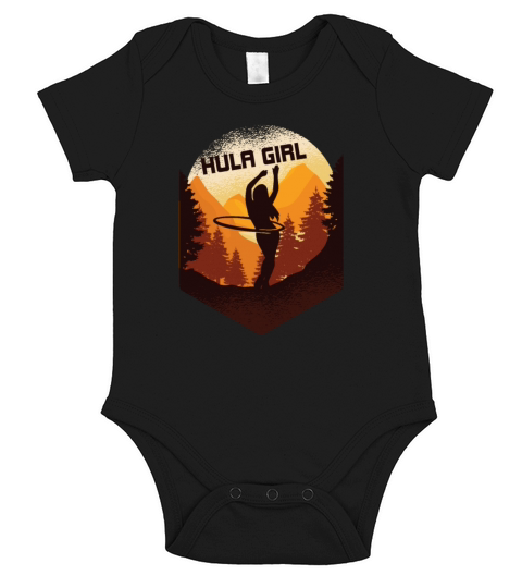 Hula Woman in beautiful nature Short Sleeve Baby One-Piece