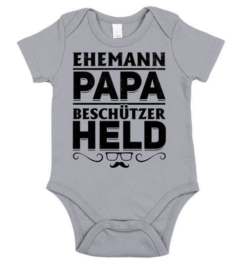 Husband Dad Protector Hero Fathers Day Vintage Short Sleeve Baby One-Piece