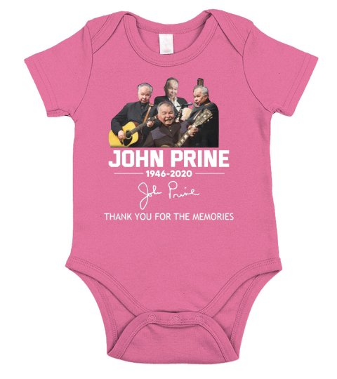 John Prine 1946 2020 autograph Thank You For The Memories shirt Short Sleeve Baby One-Piece