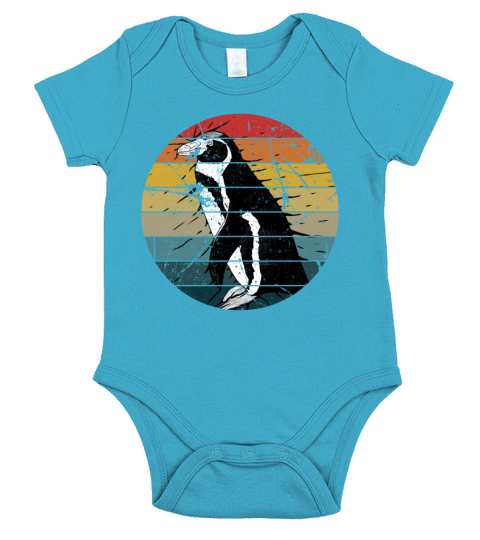 Penguin Gift Fluffy Emperor Penguin Vintage Short Sleeve Baby One-Piece