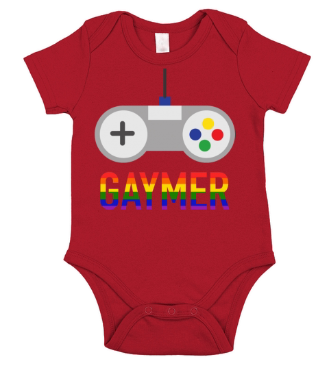 Queer Gay Pride Rainbow Gamer Gaming Gift LGBT Short Sleeve Baby One-Piece