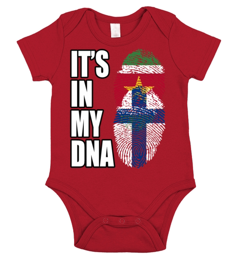 Surinamese And Finland Vintage Heritage DNA Flag Short Sleeve Baby One-Piece