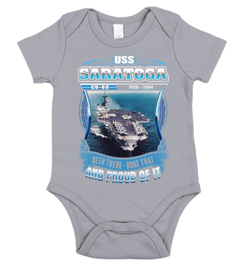 USS Saratoga CV-60 Short Sleeve Baby One-Piece