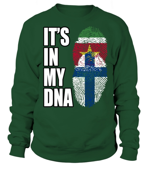 Surinamese And Finland Vintage Heritage DNA Flag Sweatshirt Unisex