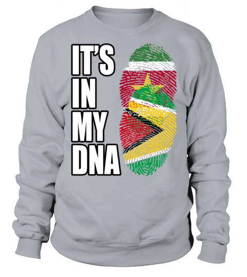 Surinamese And Guyanese Vintage Heritage DNA Flag Sweatshirt Unisex
