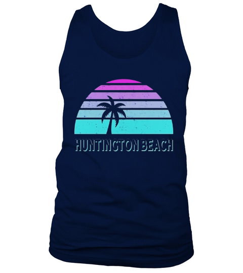 Huntington Beach California Vintage Retro T-Shirt Tank Top Unisex