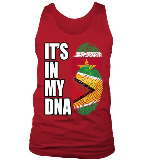 Surinamese And Guyanese Vintage Heritage DNA Flag Tank Top Unisex