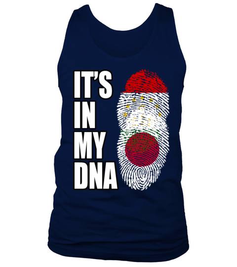 Tajikistani And Japanese Vintage Heritage DNA Flag Tank Top Unisex