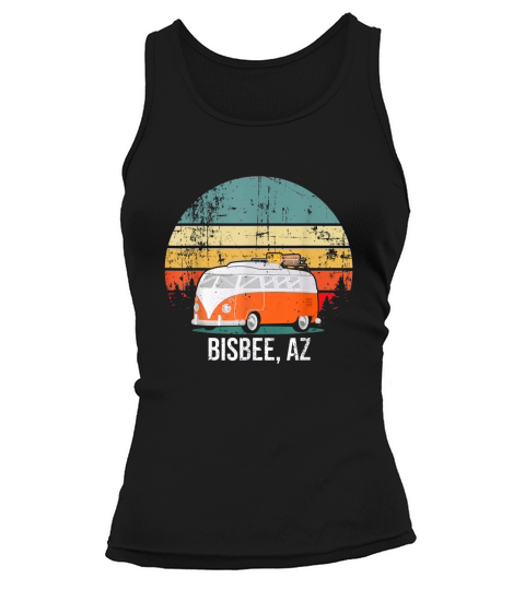 Bisbee, Az Vintage Sunset Retro Hippie Van Camper shirt Tank top Woman
