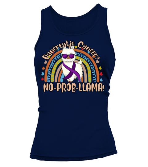 Pancreatic Cancer No Prob-llama Novelty Funny Tank top Woman