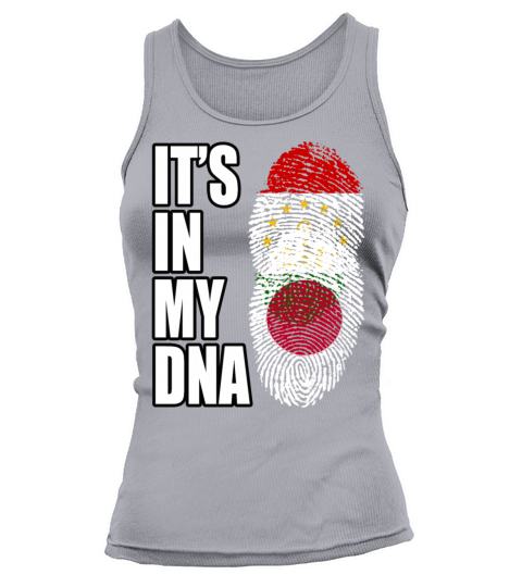 Tajikistani And Japanese Vintage Heritage DNA Flag Tank top Woman