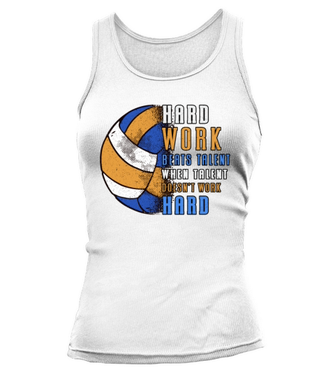 Volleyball Hard Work Beats Beach Volleyball Player Tank top Woman