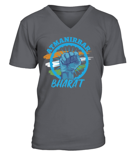 Atmanirbhar Bharat India Flag Slogan Quote V-Neck T-shirt