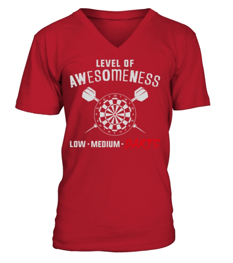 Darts Board Vintage Level Of V-Neck T-shirt