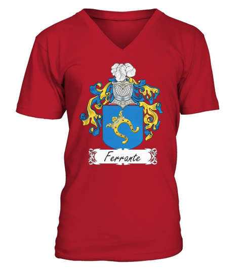 Ferrante Family Crest Italian Family Crests V-Neck T-shirt