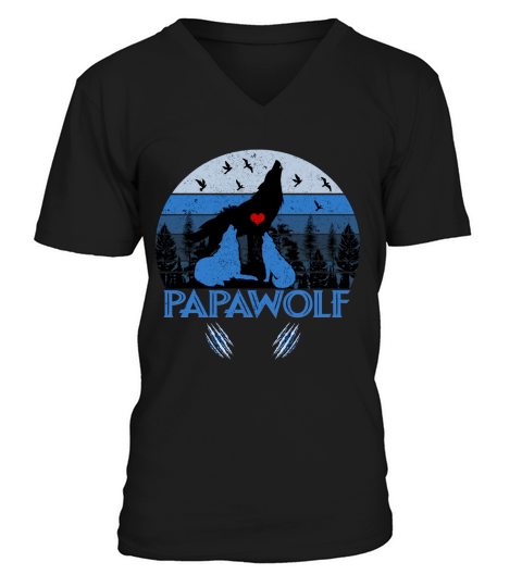 Funny Papawolf Wolf Vintage 2020 V-Neck T-shirt