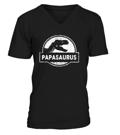 L&#39;esprit des dinosaures du Crétacé Roi Papasaurus V-Neck T-shirt