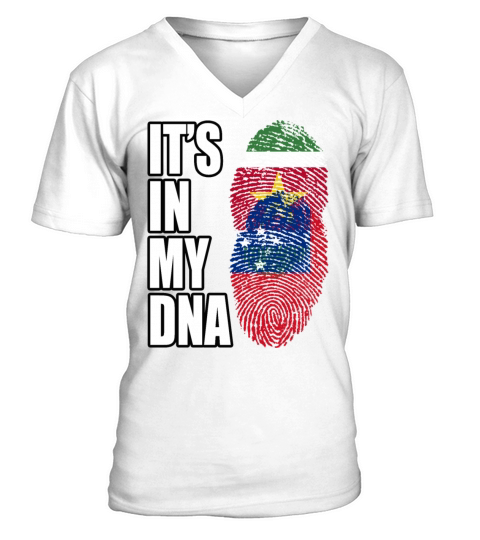 Surinamese And Samoan Vintage Heritage DNA Flag V-Neck T-shirt
