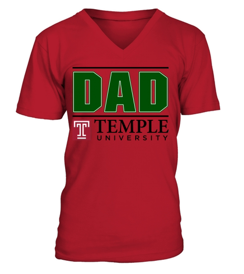 Temple University Proud Dad Parents Day 2020 V-Neck T-shirt