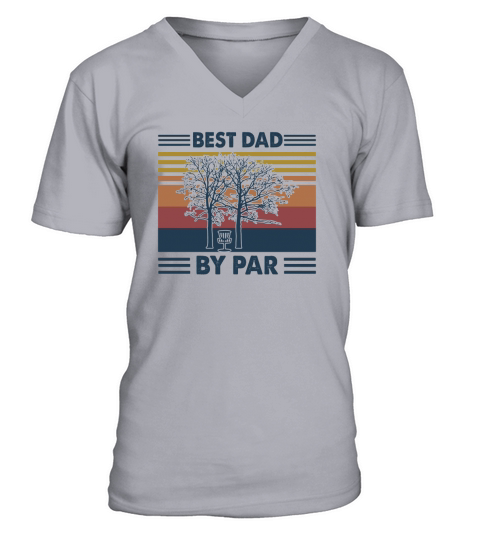 Vintage Best Dad By Par Disc golf V-Neck T-shirt